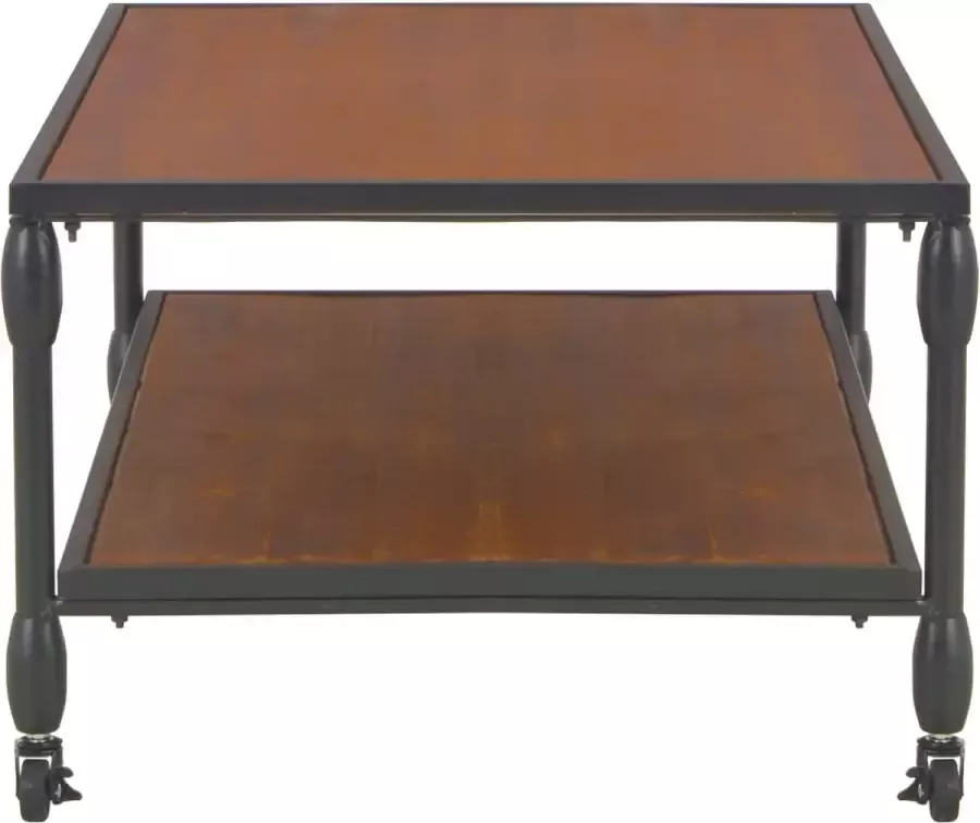 VidaXL -Salontafel-met-schap-120x60x40-cm-massief-vurenhout - Foto 2