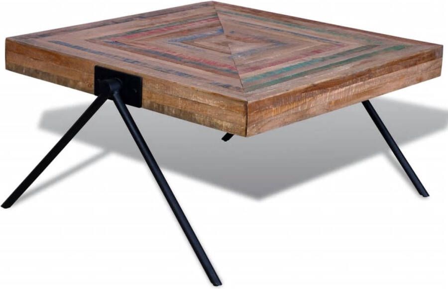 VidaXL -Salontafel-met-V-vormige-poten-gerecycled-teakhout