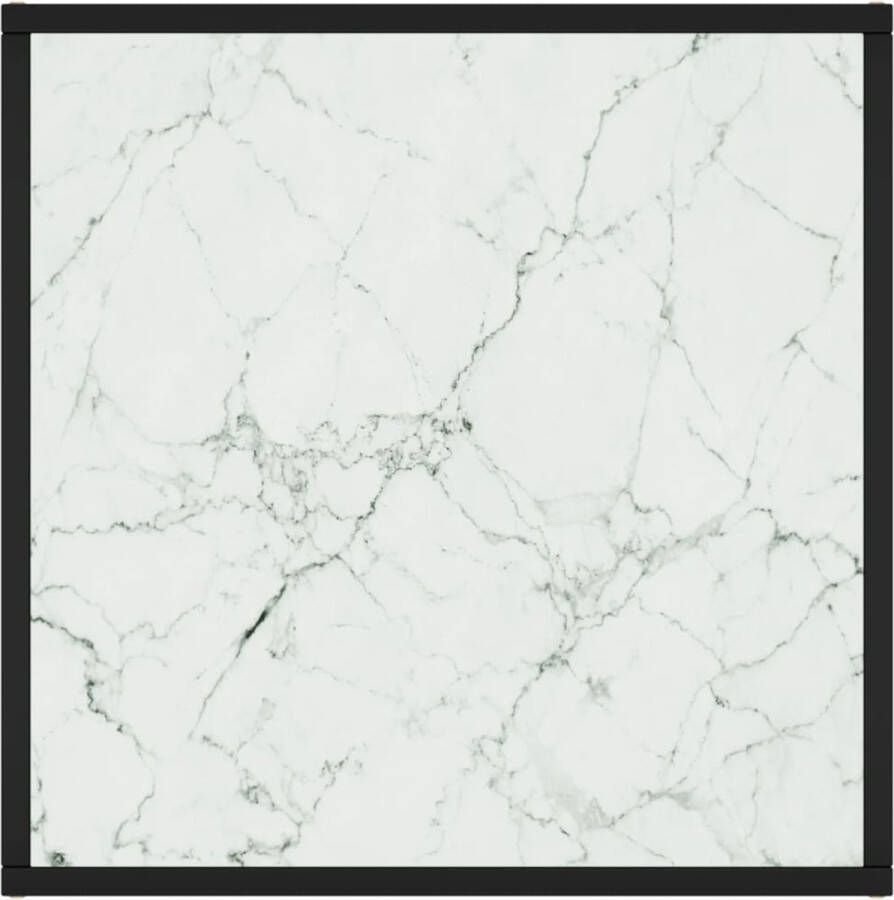 VidaXL -Salontafel-met-wit-marmerglas-60x60x35-cm-zwart