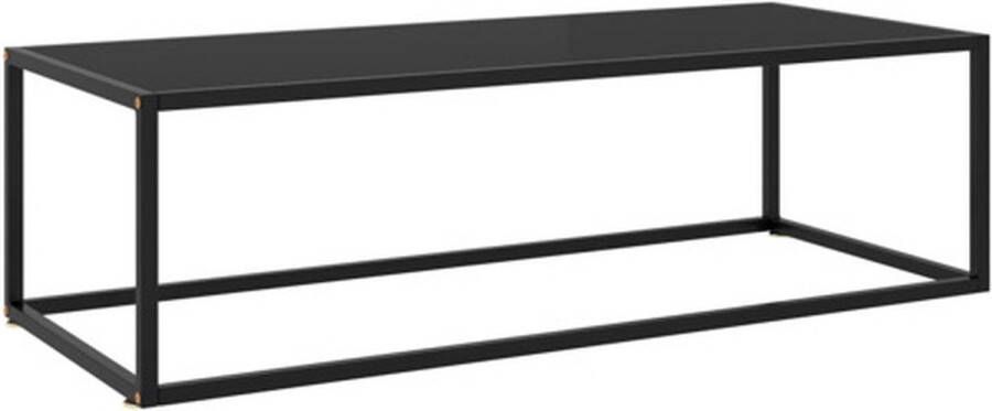 VidaXL -Salontafel-met-zwart-glas-120x50x35-cm-zwart
