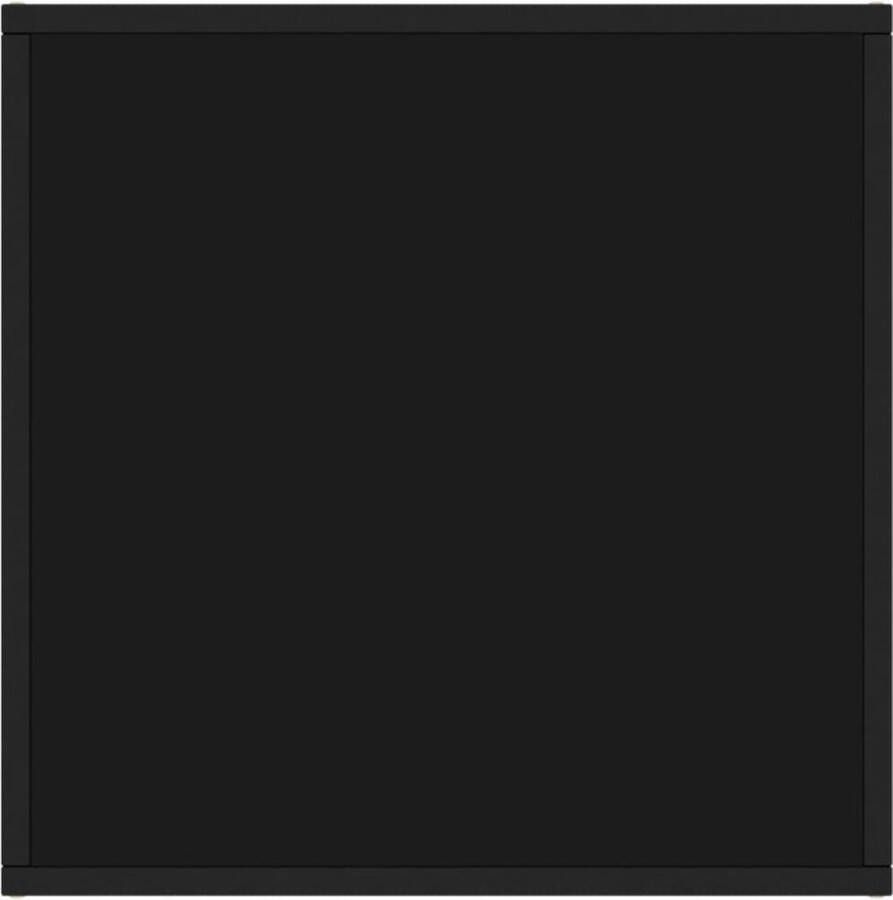 VidaXL -Salontafel-met-zwart-glas-60x60x35-cm-zwart - Foto 1