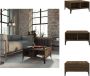 VidaXL salontafel Modern bruineiken 60 x 60 x 30 cm opbergshelves Tafel - Thumbnail 1