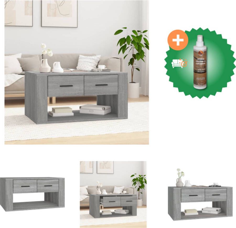 VidaXL Salontafel naam Salontafels 80 x 50 x 40 cm Grijs sonoma eiken Tafel Inclusief Houtreiniger en verfrisser