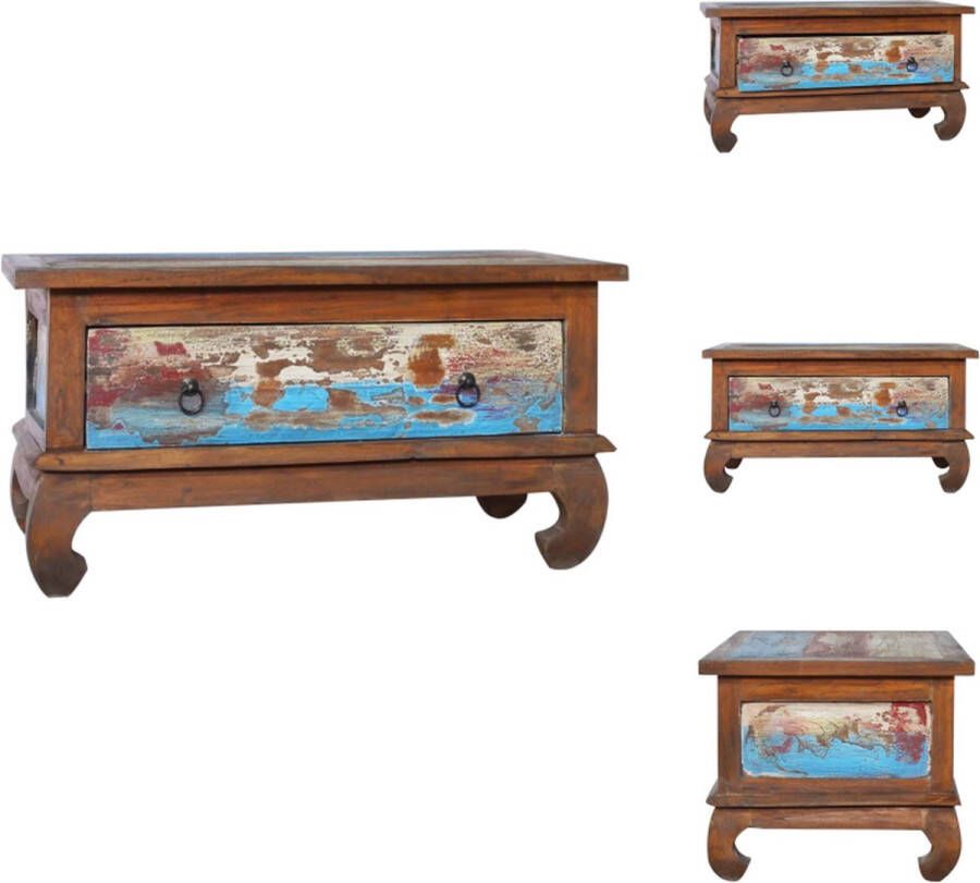 VidaXL Salontafel Salontafels Koffietafel Koffietafels Salontafel 80x50x40 cm gerecycled teakhout