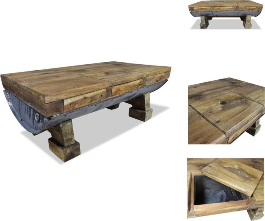 VidaXL Salontafel Salontafels Tafel Tafels Salontafel 90x50x35 cm gemengd gerecycled hout