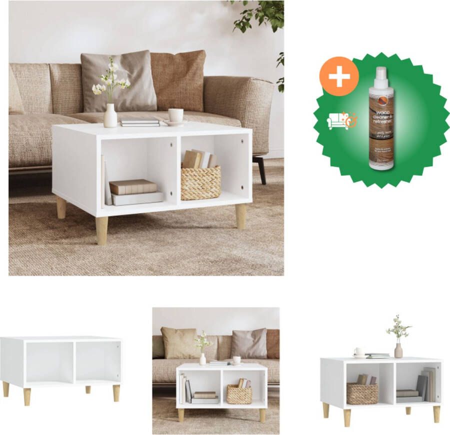 VidaXL Salontafel Scandinavische Stijl Duurzaam Hout 60x50x36.5 cm Tafel Inclusief Houtreiniger en verfrisser