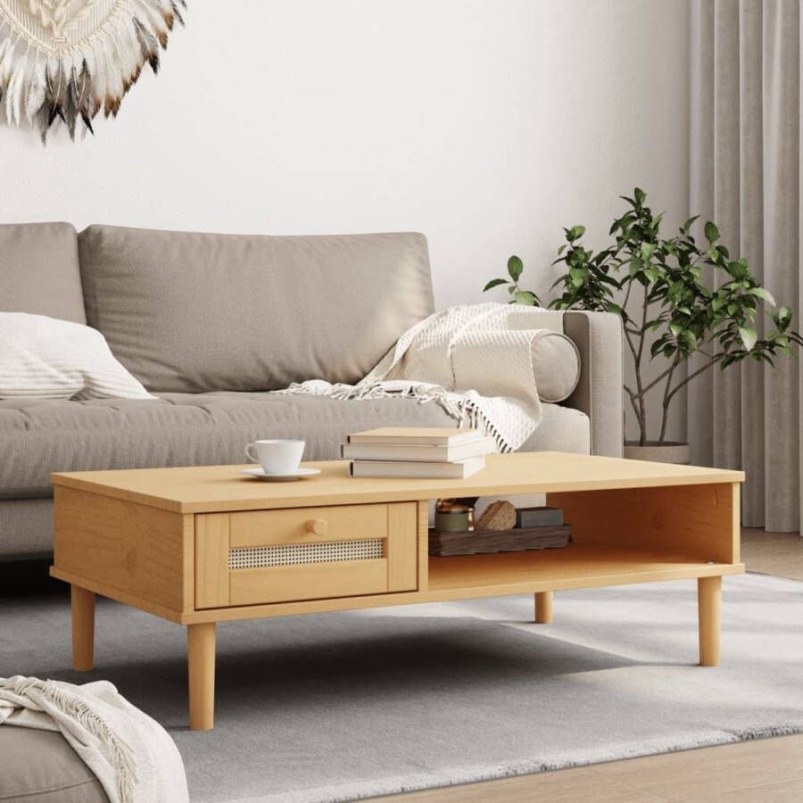 VidaXL -Salontafel-SENJA-100x55x33-cm-rattan-look-massief-hout-bruin - Foto 3