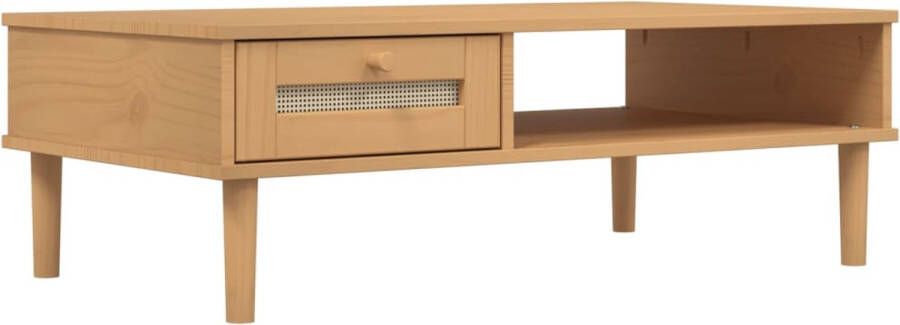 VidaXL -Salontafel-SENJA-100x55x33-cm-rattan-look-massief-hout-bruin - Foto 2