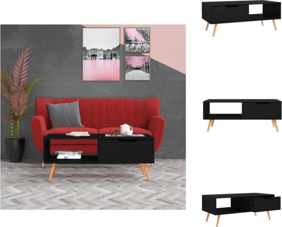 VidaXL Salontafel Salontafels Koffie Tafel Koffie Tafels Salontafel 100x49 5x43 cm bewerkt hout zwart