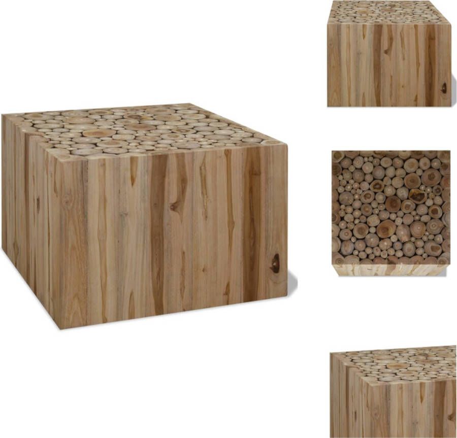 VidaXL Salontafel Salontafels Bijzettafel Bijzettafels Salontafel 50x50x35 cm echt teakhout