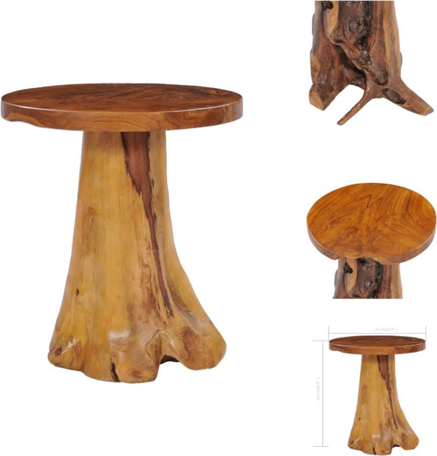 VidaXL Salontafel Salontafels Bijzettafel Bijzettafels Salontafel 40x40 cm massief teakhout