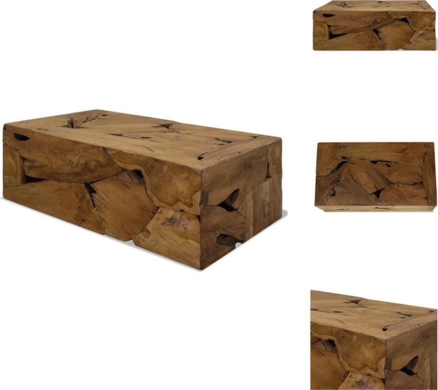 VidaXL Salontafel Salontafels Bijzettafel Bijzettafels Salontafel 90x50x30 cm echt teakhout bruin - Foto 2