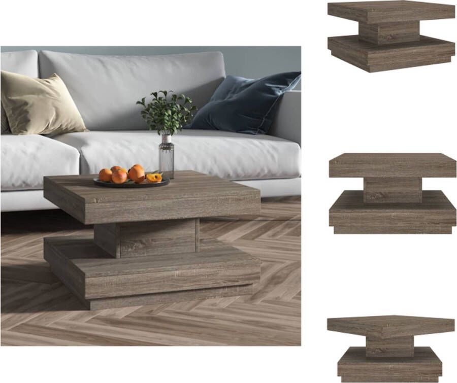 VidaXL Salontafel Salontafels Tafel Bijzettafel Salontafel 60x60x35 cm MDF grijs