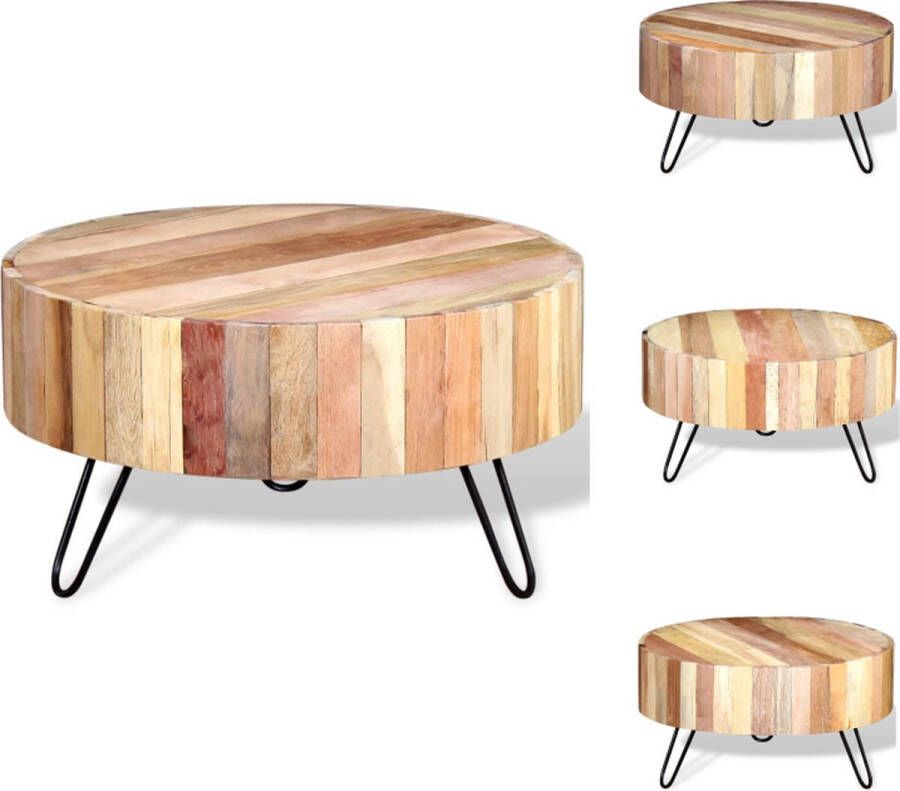 VidaXL Salontafel Salontafels Houten Salontafel Houten Salontafels Salontafel massief gerecycled hout - Foto 2