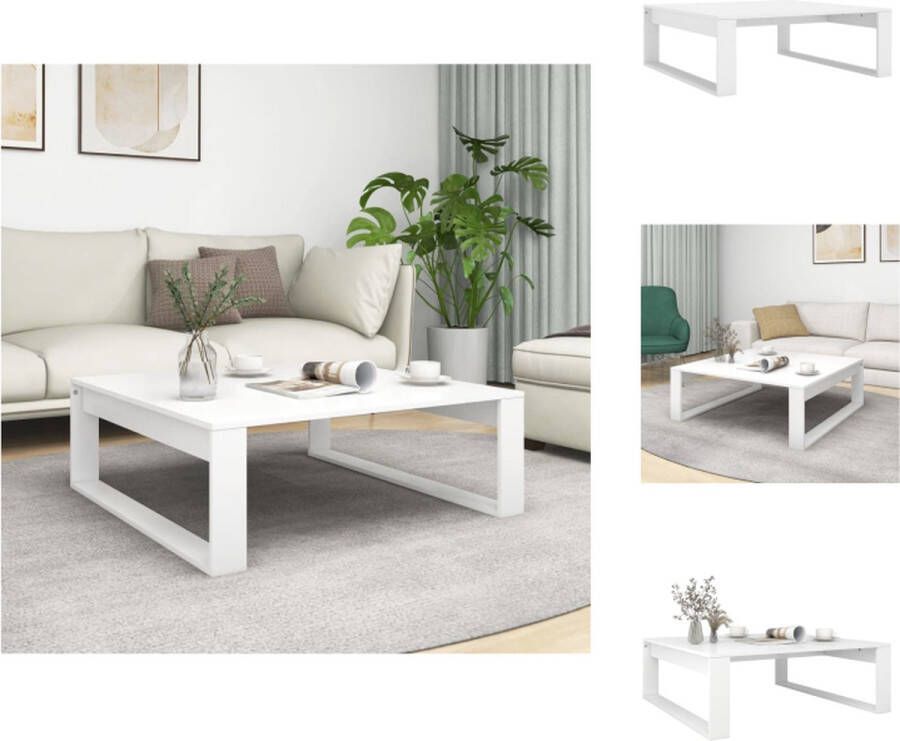 VidaXL Tafel Tafels Tafeltje Tafeltjes Salontafel 100x100x35 cm bewerkt hout wit