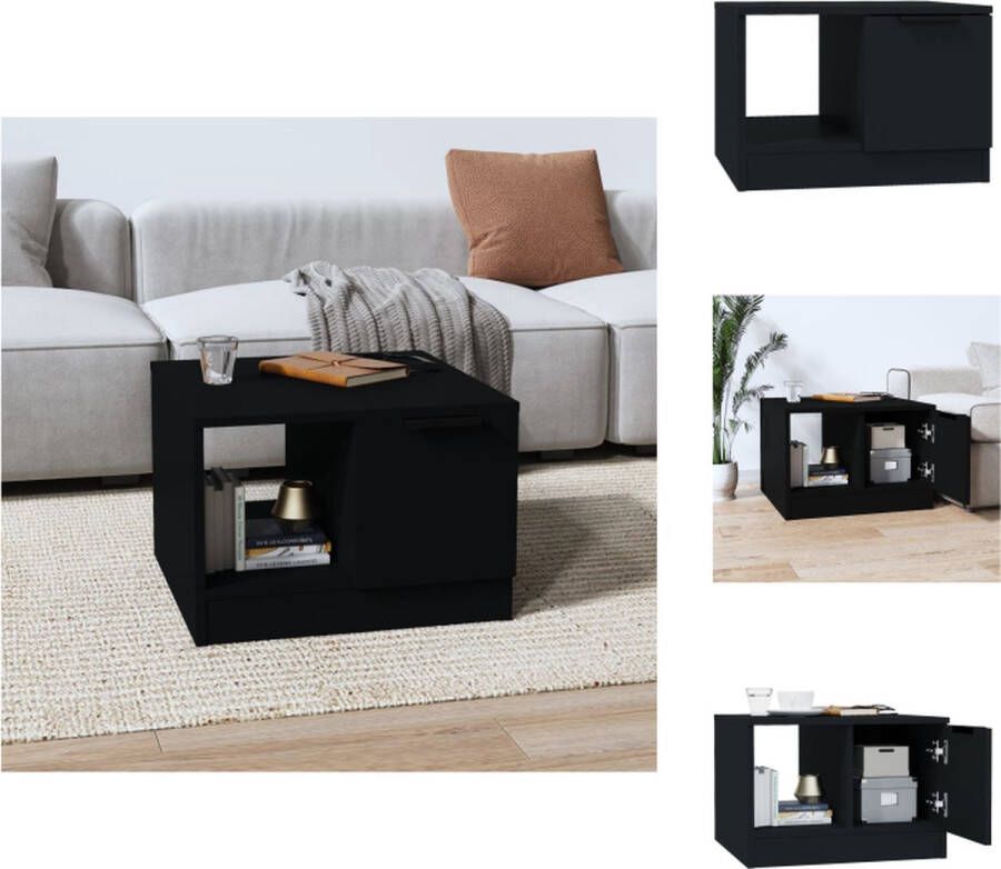 VidaXL Salontafel Salontafels Bijzettafel Tafel Salontafel 50x50x36 cm bewerkt hout zwart