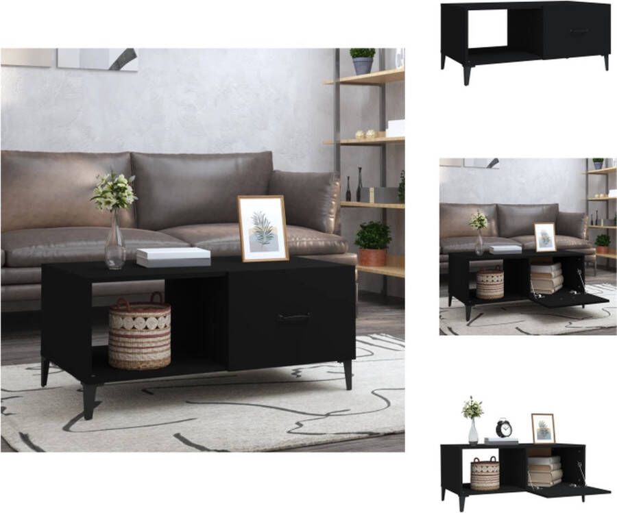 VidaXL Salontafel Zwart 90 x 50 x 40 cm Hoge Kwaliteit Stevig Materiaal Tafel