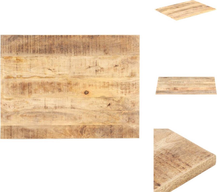 VidaXL Tafelblad Tafelbladen Houten Tafelblad Massief Houten Tafelblad 15-16 mm 70x60 cm massief mangohout