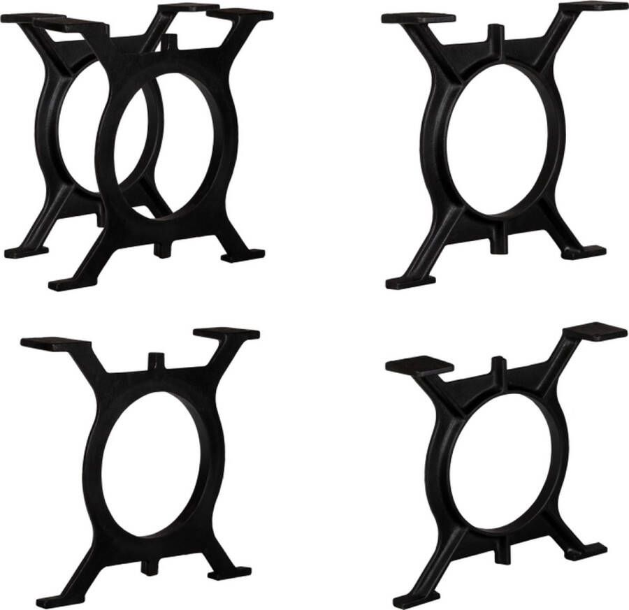 VidaXL Salontafelpoten 2 st O-frame gietijzer Tafelpoot Tafelpoten Tafel Poot Tafel Poten