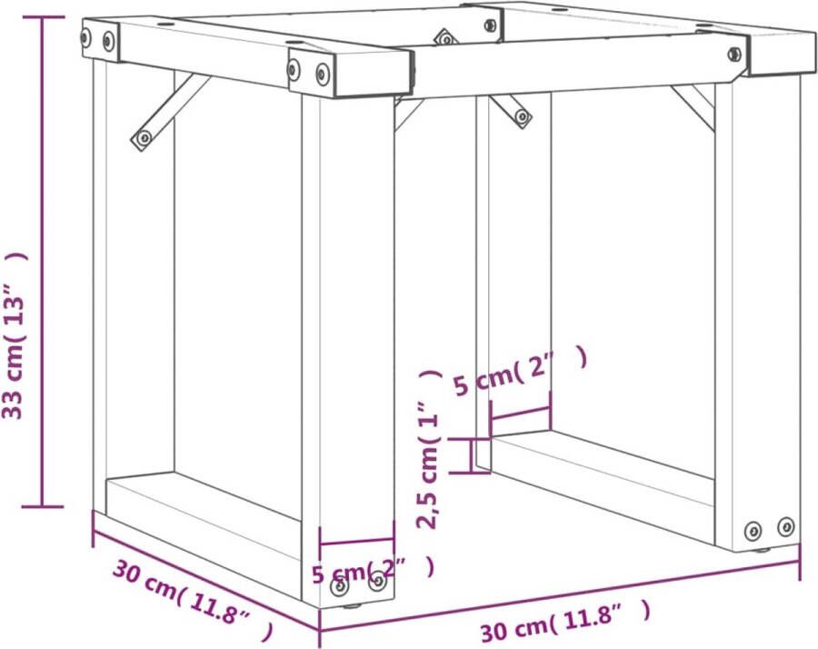 VidaXL -Salontafelpoten-O-frame-30x30x33-cm-gietijzer - Foto 5