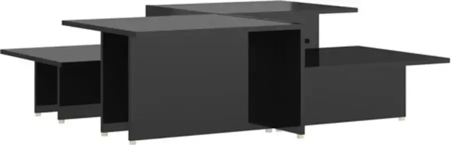 VidaXL -Salontafels-2-st-111 5x50x33-cm-bewerkt-hout-hoogglans-zwart - Foto 2