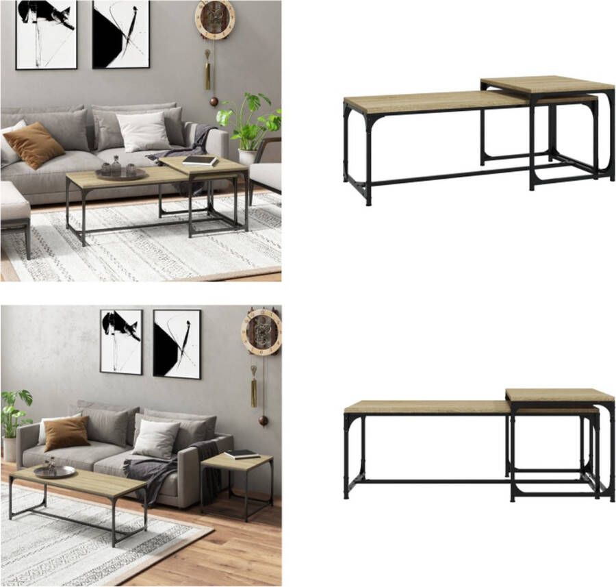 VidaXL -Salontafels-2-st-bewerkt-hout-sonoma-eikenkleurig