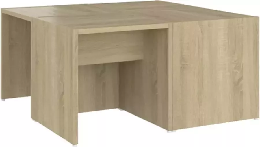 VidaXL -Salontafels-4-st-33x33x33-cm-bewerkt-hout-sonoma-eikenkleurig - Foto 4