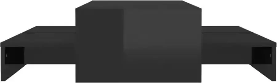 VidaXL -Salontafelset-100x100x26 5-cm-hoogglans-zwart - Foto 2