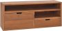 VidaXL Scandinavisch Houten TV-Meubel Massief Teakhout Ruime Opberglades Vintage Stijl 90x30x40 cm - Thumbnail 2