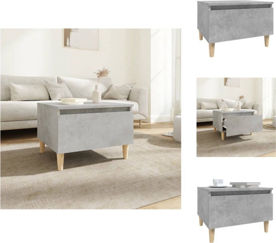 VidaXL Bijzettafel Bijzettafels Eindtafel Salontafel Bijzettafel 50x46x35 cm bewerkt hout betongrijs