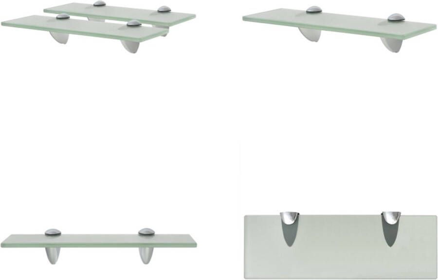VidaXL Schappen zwevend 2 st 30x10 cm 8 mm glas Zwevende Plank Zwevende Planken Wandplank Wandplanken