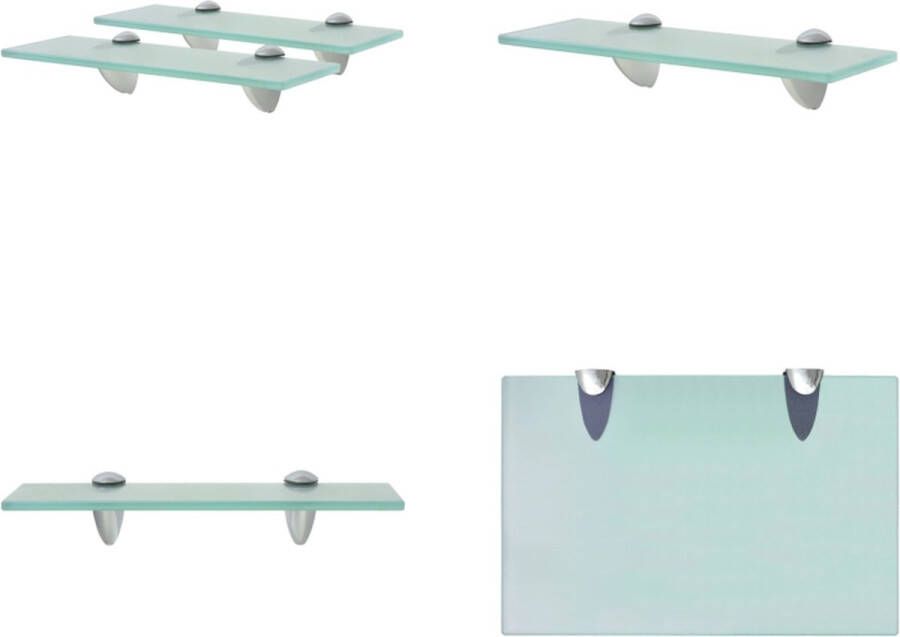VidaXL Schappen zwevend 2 st 30x20 cm 8 mm glas Zwevende Plank Zwevende Planken Wandplank Wandplanken