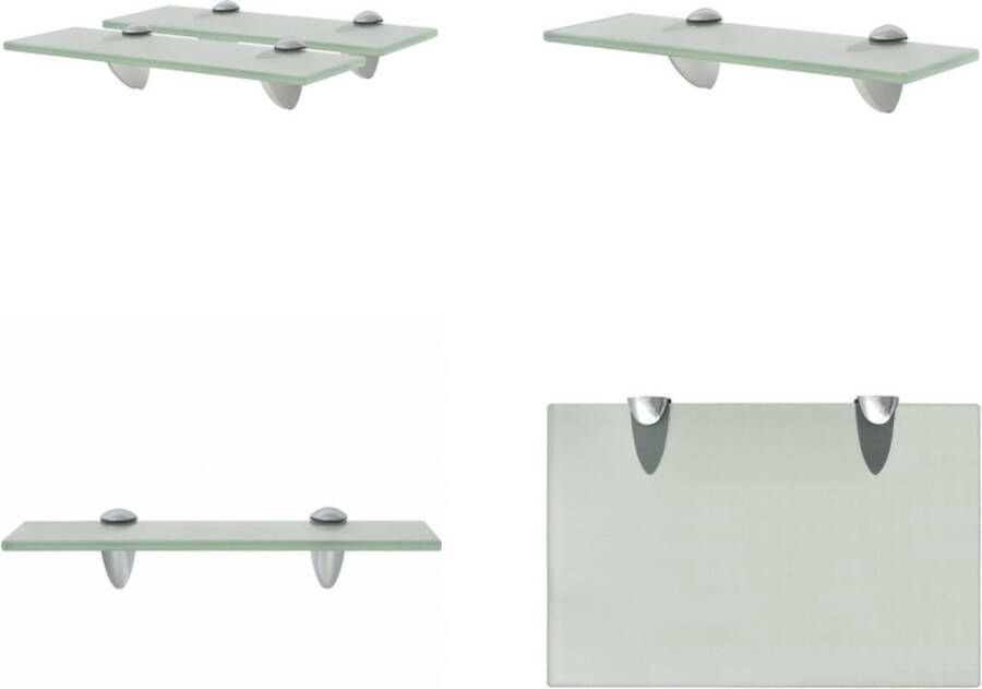 VidaXL Schappen zwevend 2 st 30x20 cm 8 mm glas Zwevende Plank Zwevende Planken Wandplank Wandplanken