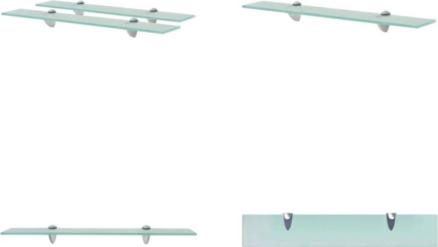 VidaXL Schappen zwevend 2 st 60x10 cm 8 mm glas Zwevende Plank Zwevende Planken Wandplank Wandplanken