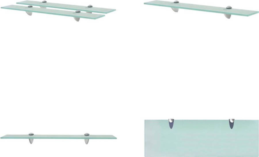 VidaXL Schappen zwevend 2 st 60x20 cm 8 mm glas Zwevende Plank Zwevende Planken Wandplank Wandplanken