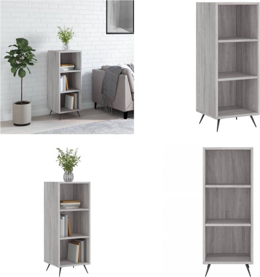 VidaXL Schappenkast 34-5x32-5x90 cm bewerkt hout grijs sonoma eiken Schappenkast Schappenkasten Wandkast Kast - Foto 2