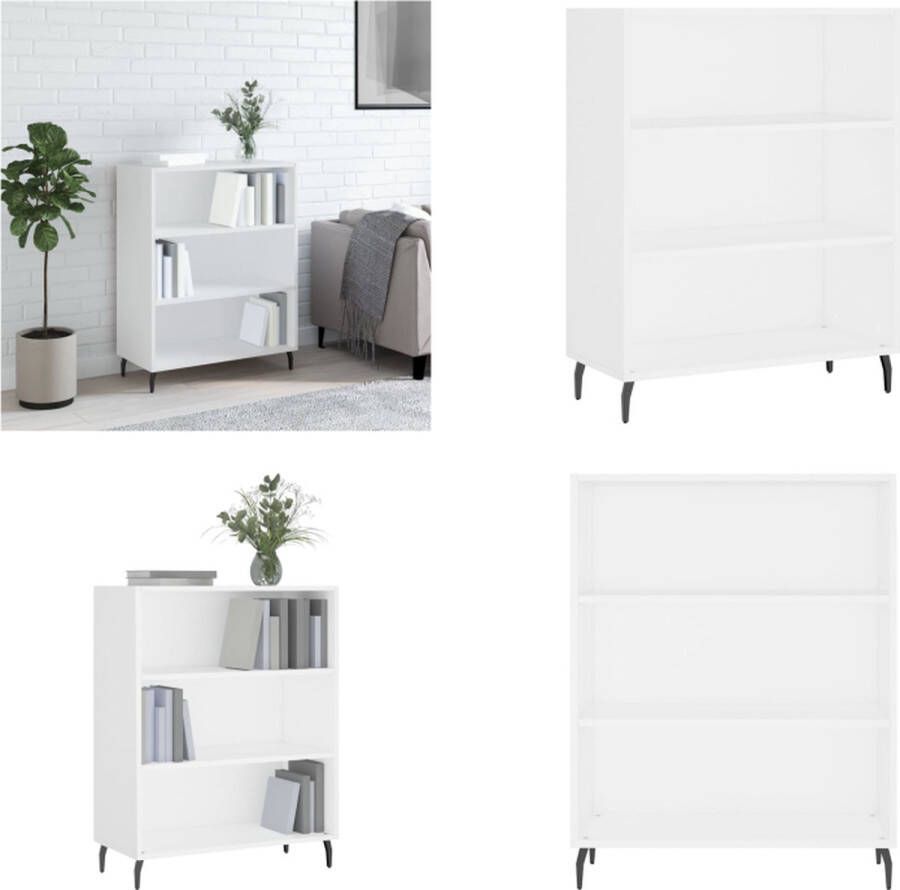 VidaXL Schappenkast 69 5x32 5x90 cm bewerkt hout wit Schappenkast Schappenkasten Wandkast Kast - Foto 2