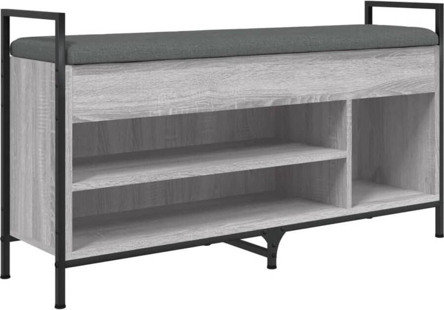 VidaXL Schoenenbank Grijs Sonoma 105 5x32x57 5 cm Schoenenbankje Schoenenbankjes Halbankje Opbergbankje