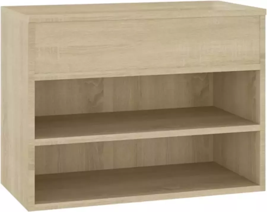 VidaXL -Schoenenbank-60x30x45-cm-bewerkt-hout-sonoma-eikenkleurig - Foto 2