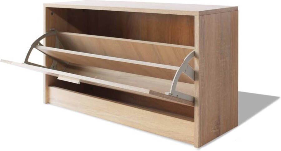 VidaXL -Schoenenbank-80x24x45-cm-bewerkt-hout-grijs-sonoma-eikenkleur - Foto 2