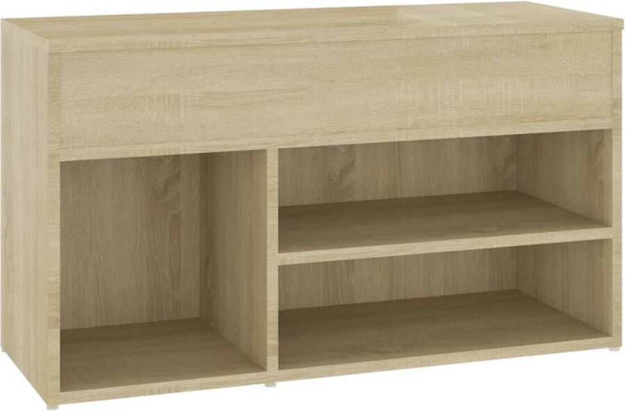 VidaXL -Schoenenbank-80x30x45-cm-bewerkt-hout-sonoma-eikenkleurig