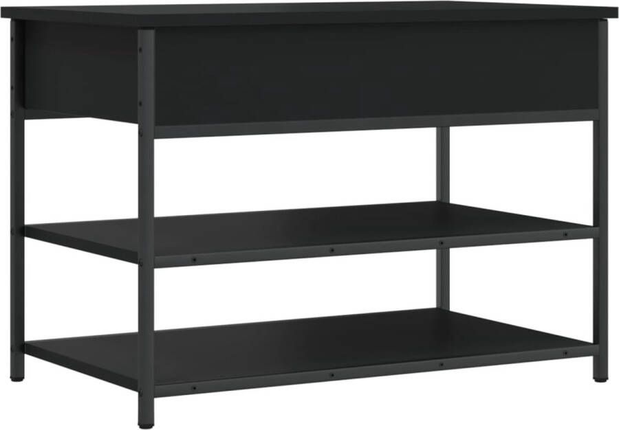 VidaXL Schoenenbankje Zwart 70x42 5x50 cm Schoenenbankje Schoenenbankjes Halbankje Opbergbankje