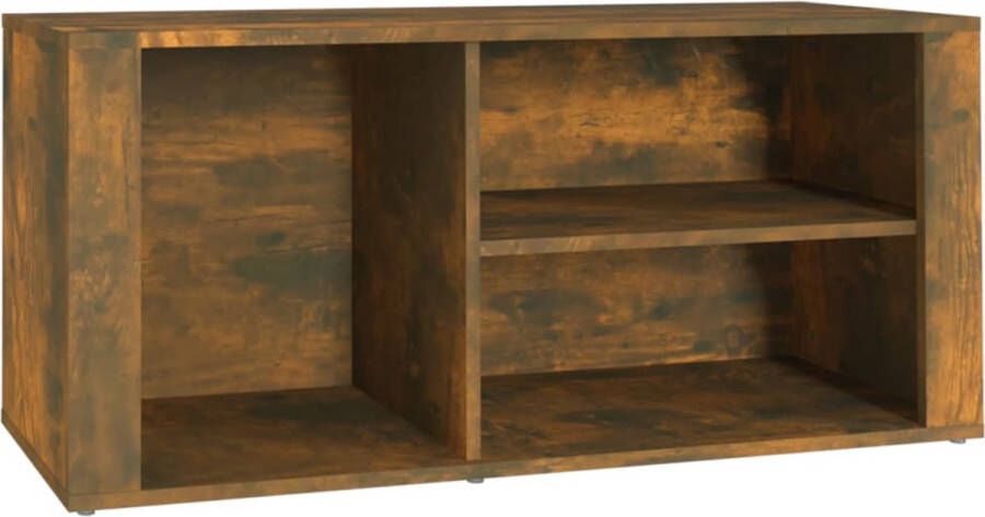 VidaXL -Schoenenkast-100x35x45-cm-bewerkt-hout-gerookt-eikenkleurig - Foto 2