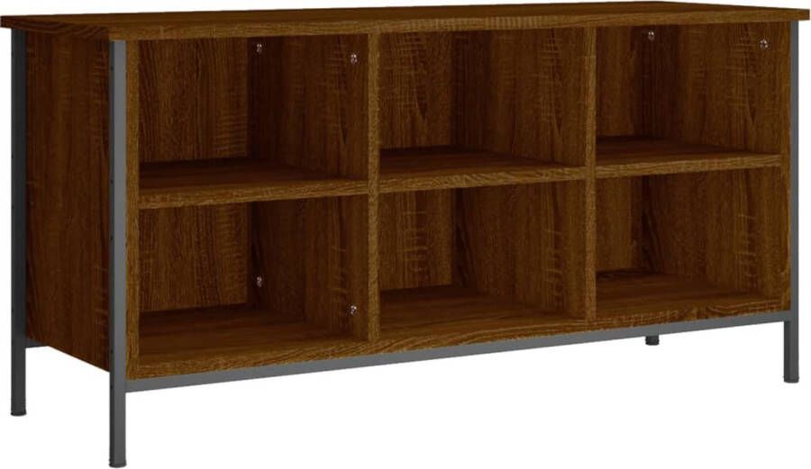 VidaXL -Schoenenkast-100x35x50-cm-bewerkt-hout-bruineikenkleurig