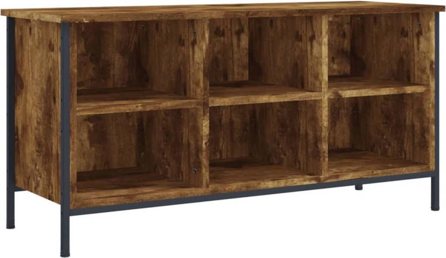 VidaXL -Schoenenkast-100x35x50-cm-bewerkt-hout-gerookt-eikenkleurig