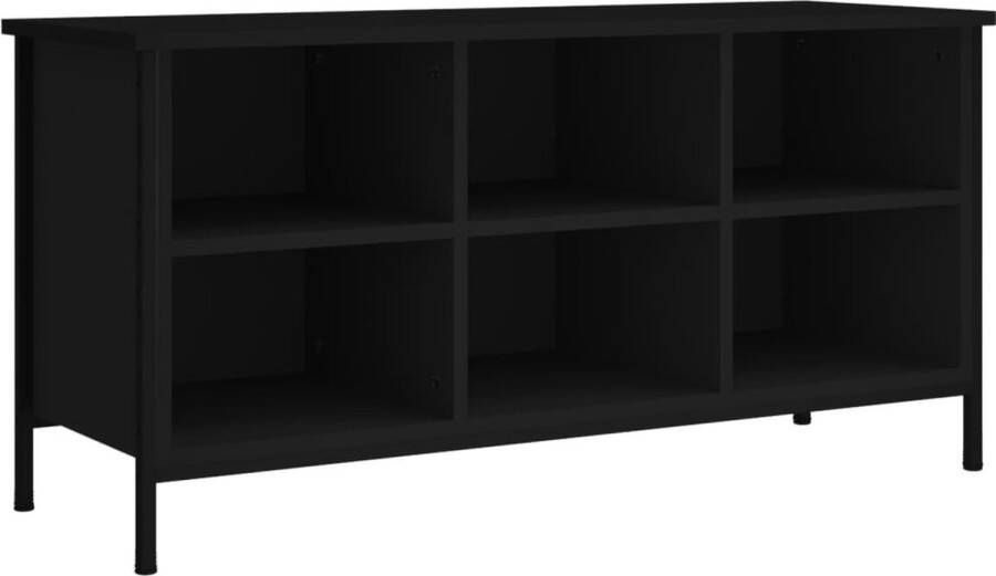 vidaXL -Schoenenkast-100x35x50-cm-bewerkt-hout-zwart