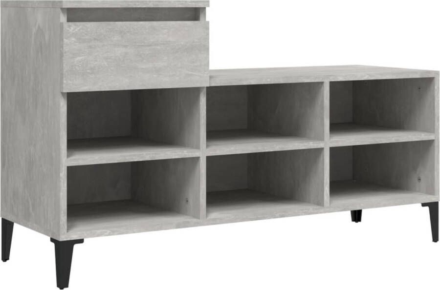 VidaXL -Schoenenkast-102x36x60-cm-bewerkt-hout-betongrijs