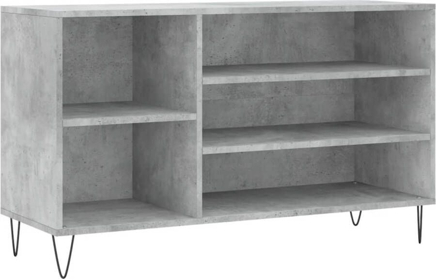 VidaXL -Schoenenkast-102x36x60-cm-bewerkt-hout-betongrijs - Foto 2