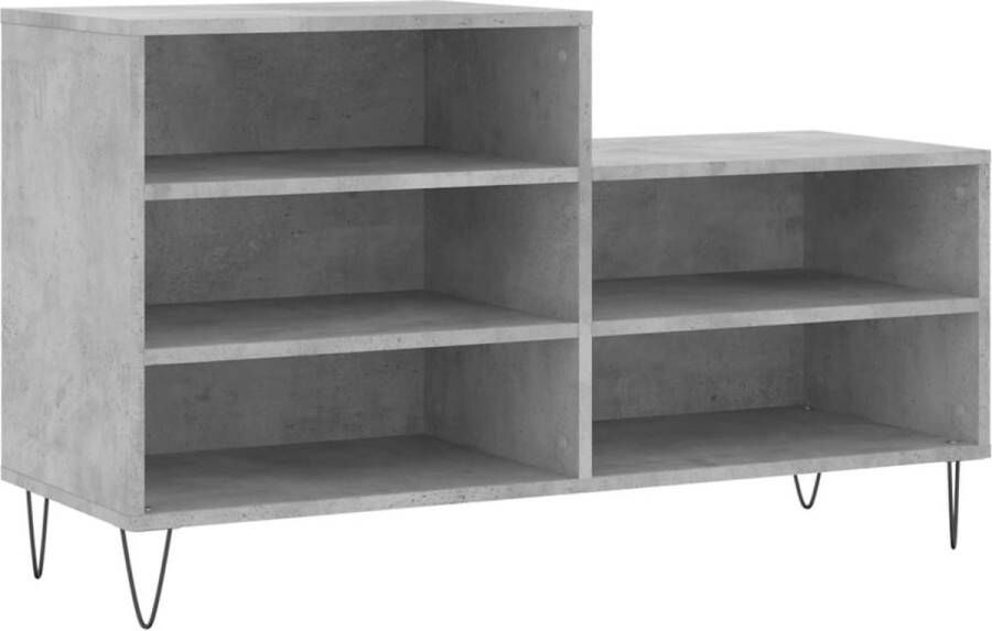 VidaXL -Schoenenkast-102x36x60-cm-bewerkt-hout-betongrijs