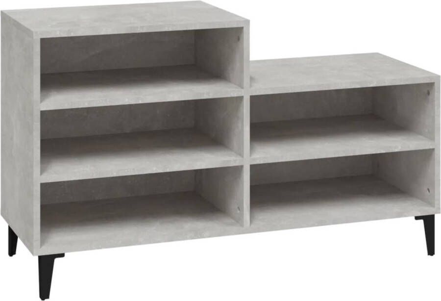 VidaXL -Schoenenkast-102x36x60-cm-bewerkt-hout-betongrijs